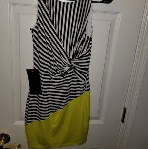 Front Twist Stripe Dress